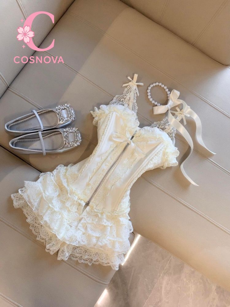 Winter Clothing Cute - Cute Desire Lace Bustier Top High