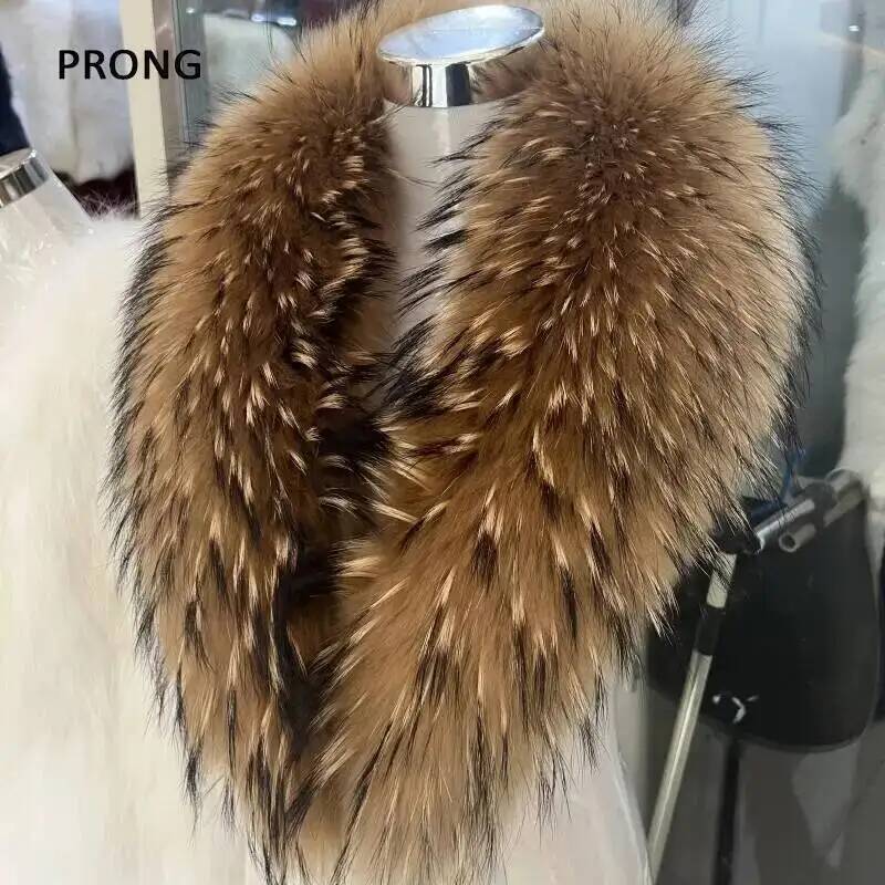 Winter Clothing Design - Natural Raccoon Fur Collar Real Fur