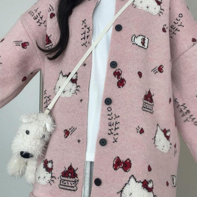 Winter Clothing Cute - Hello Kitty Kawaii Women Cardigan Sweater