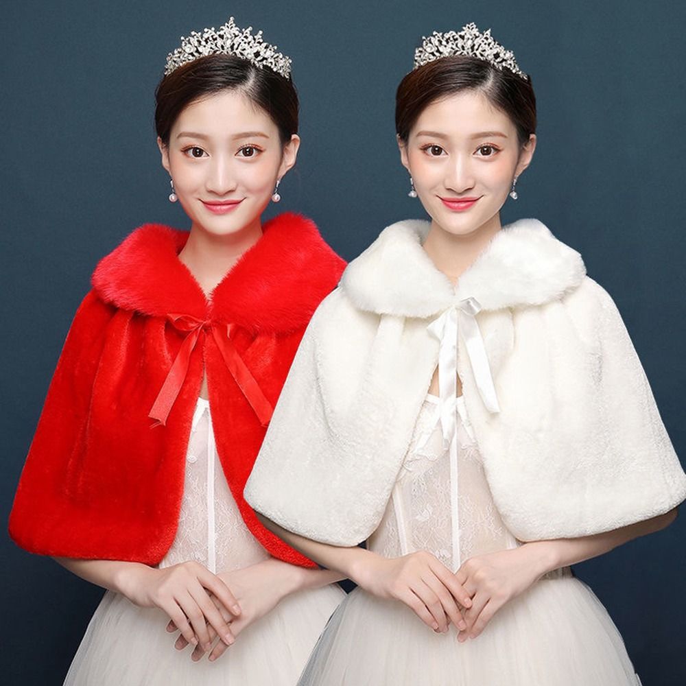 Winter Clothing Stores - White Womens Winter Thicken Plush Wrap