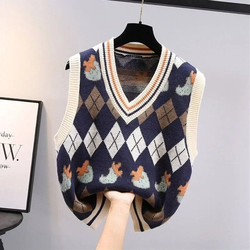 Winter Clothing Cute - V-Neck Knit Vests for Women Short