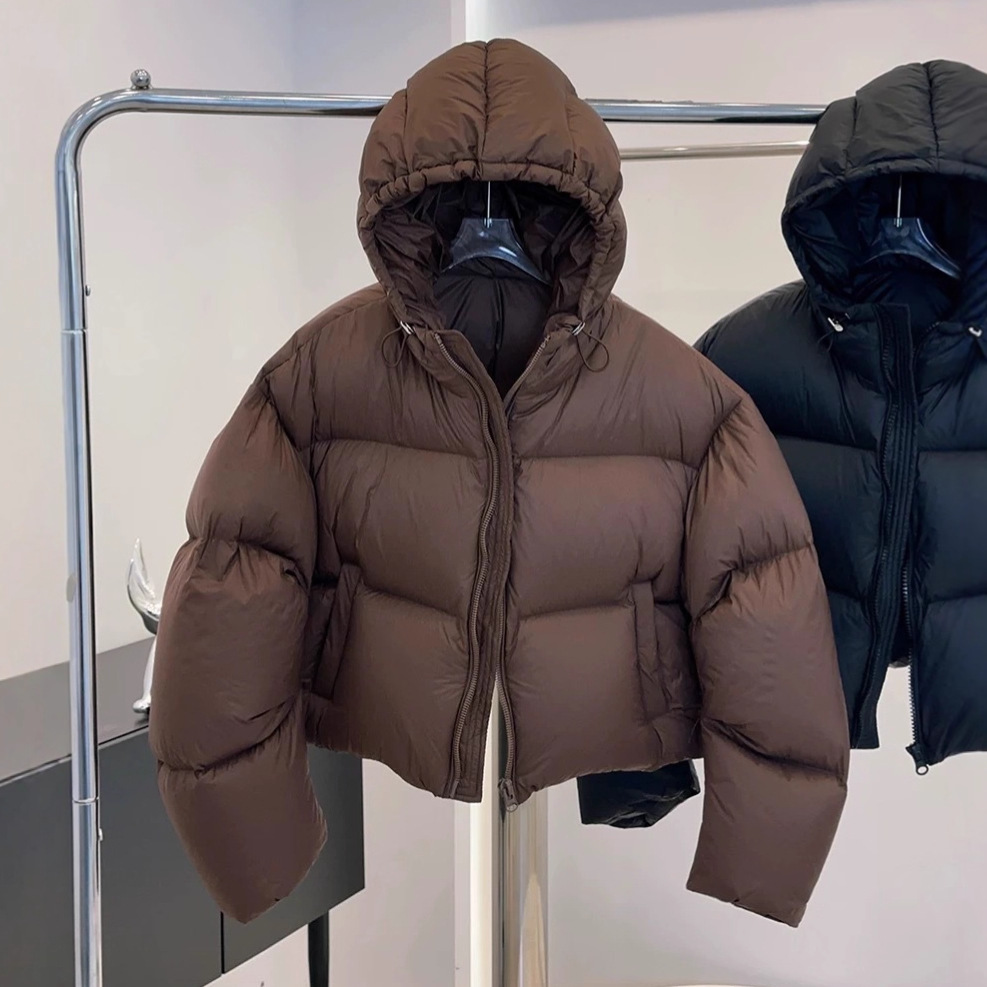 Puffer Jacket Women Down - 90% White Duck Down Puff Thicken