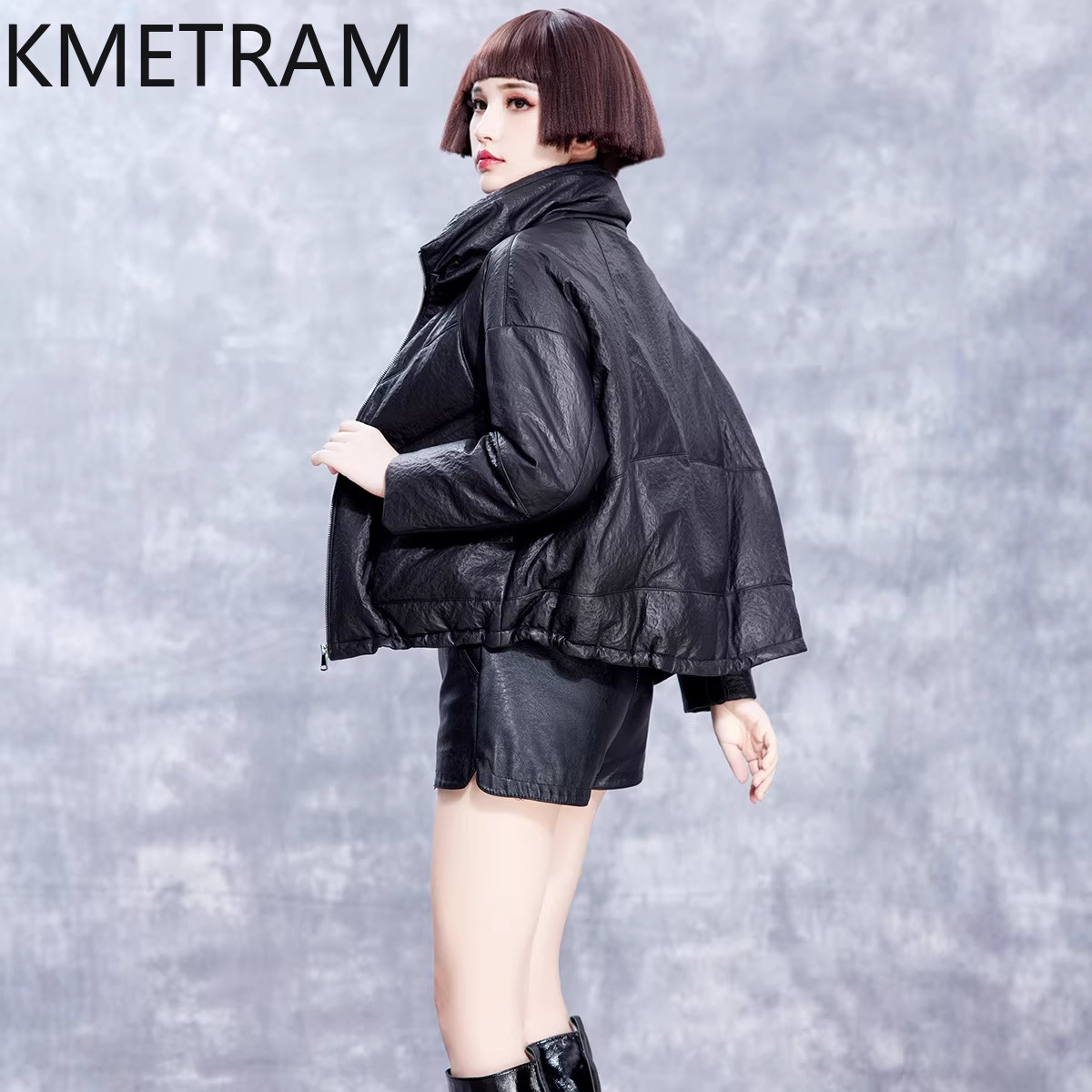 KMETRAM Real Sheepskin Leather - Puffer Jacket Women Down 评论和价格