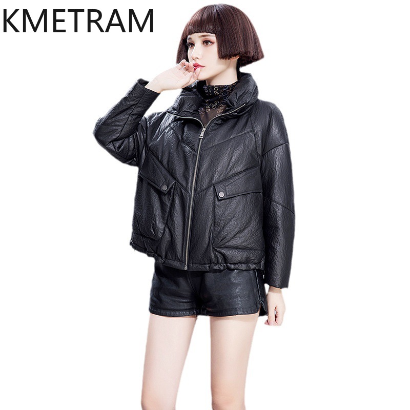 KMETRAM Real Sheepskin Leather - Puffer Jacket Women Down 评论和价格