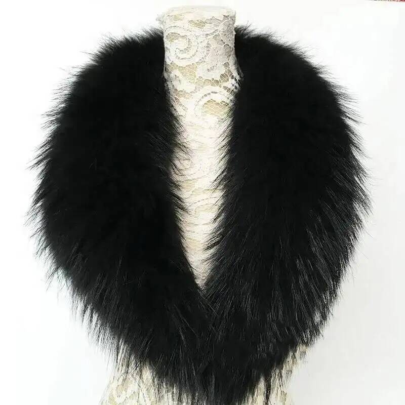 Natural Raccoon Fur Collar Rea - Winter Clothing Design 评论和价格