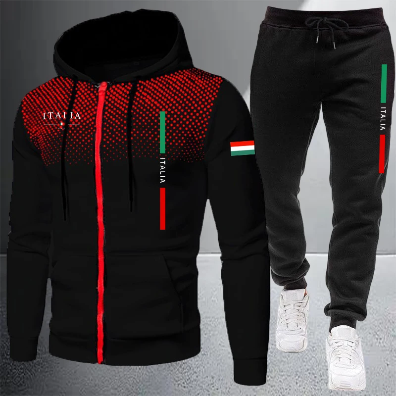 Men's Tracksuit Casual Zip Hoo - Winter Clothing Stores 评论和价格