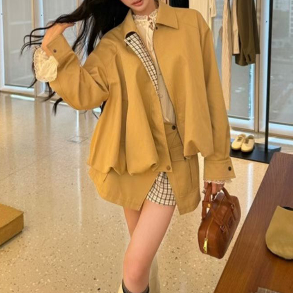 TWOTWINSTYLE Khakl Spliced Poc - Winter Clothing Design 评论和价格