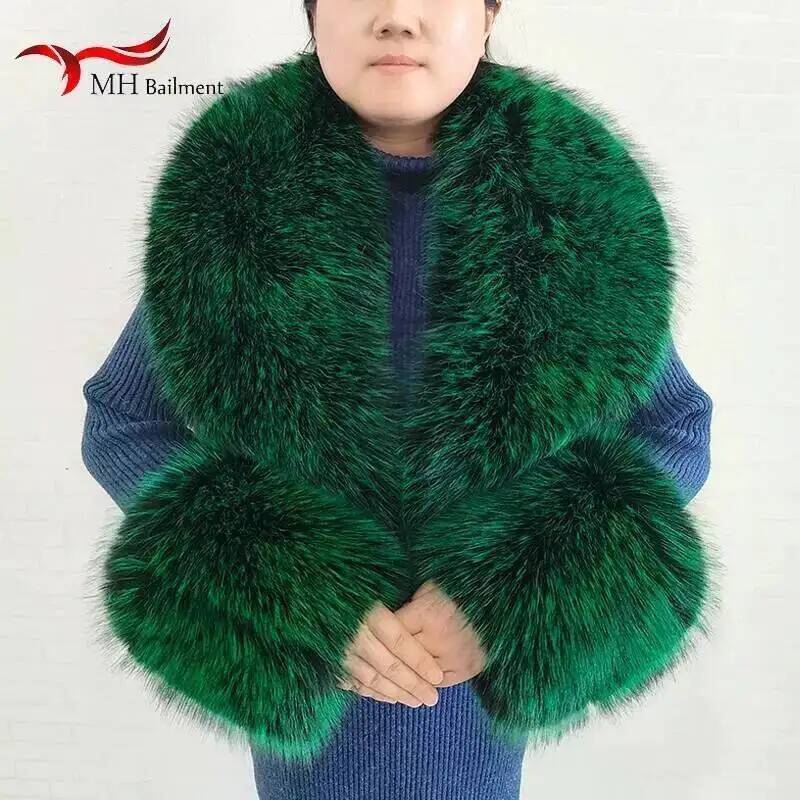 Large Women Faux Fox Fur Scarf - Winter Clothing Design 评论和价格