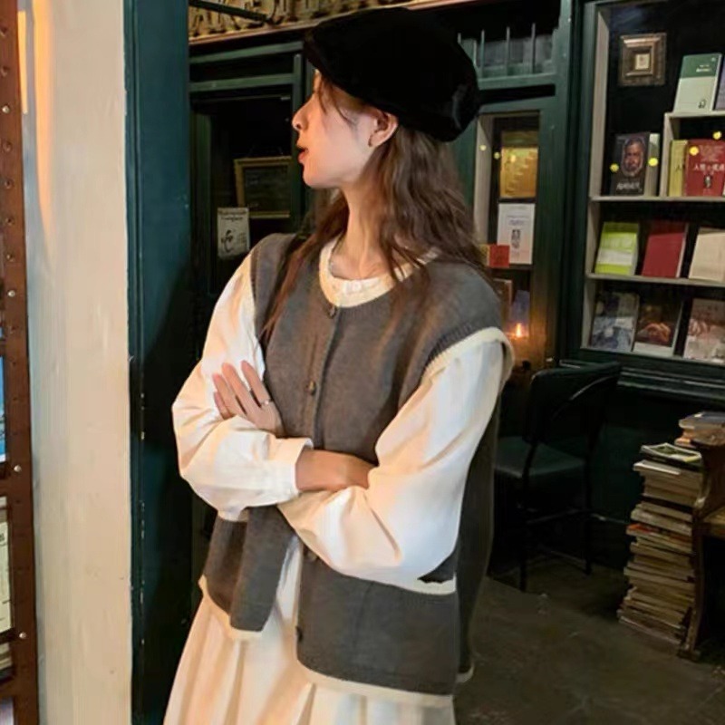Preppy Style Sweater Vest for  - Winter Clothing Cute 评论和价格