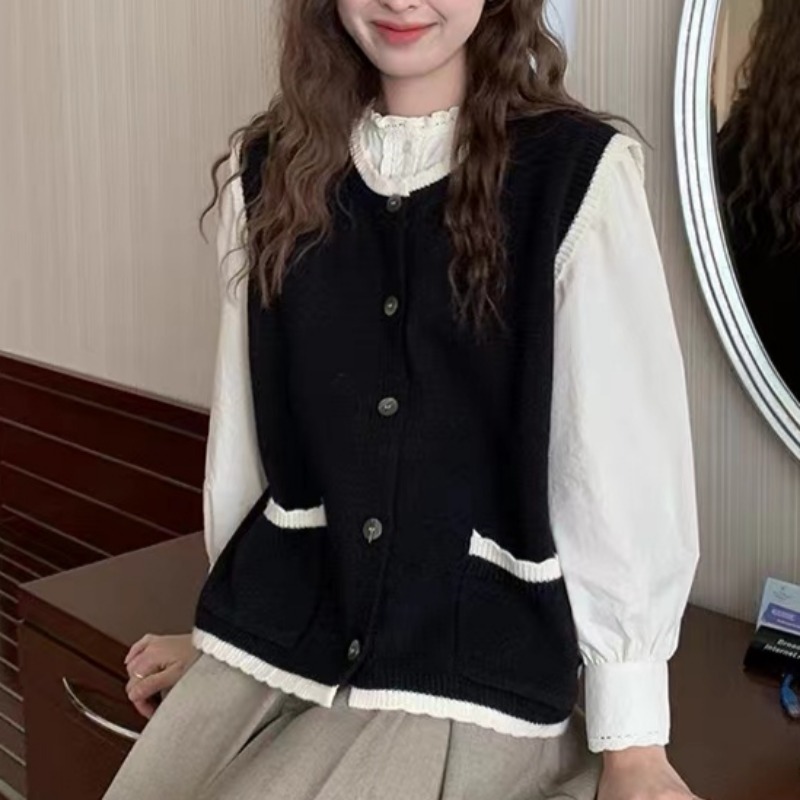 Preppy Style Sweater Vest for  - Winter Clothing Cute 评论和价格