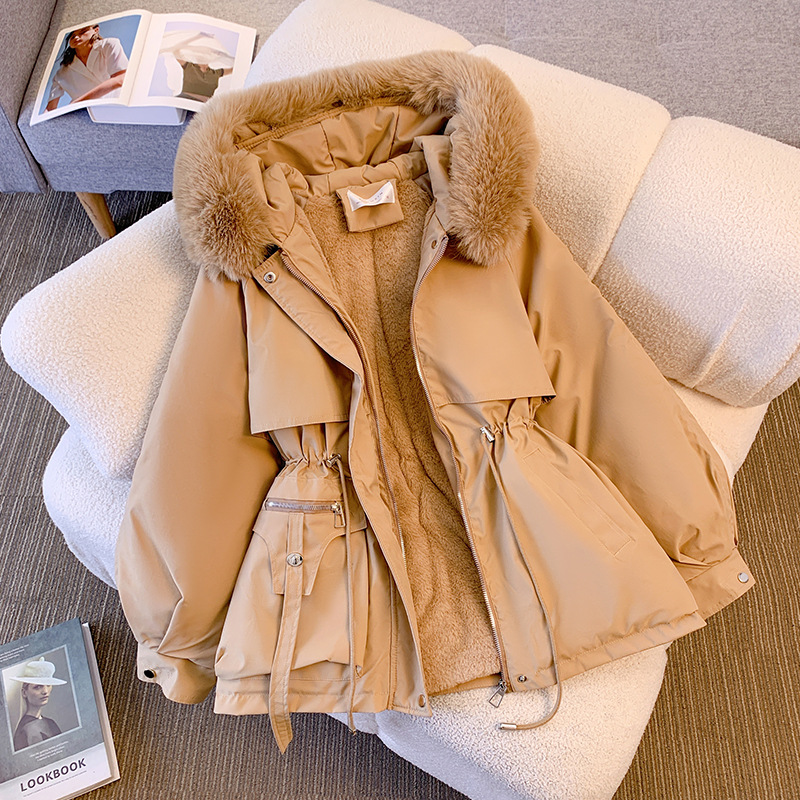 Autumn Winter Fleece Zipper Ja - Puffer Jacket Women Down 评论和价格
