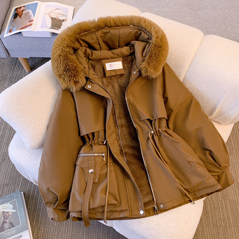 Autumn Winter Fleece Zipper Ja - Puffer Jacket Women Down 评论和价格