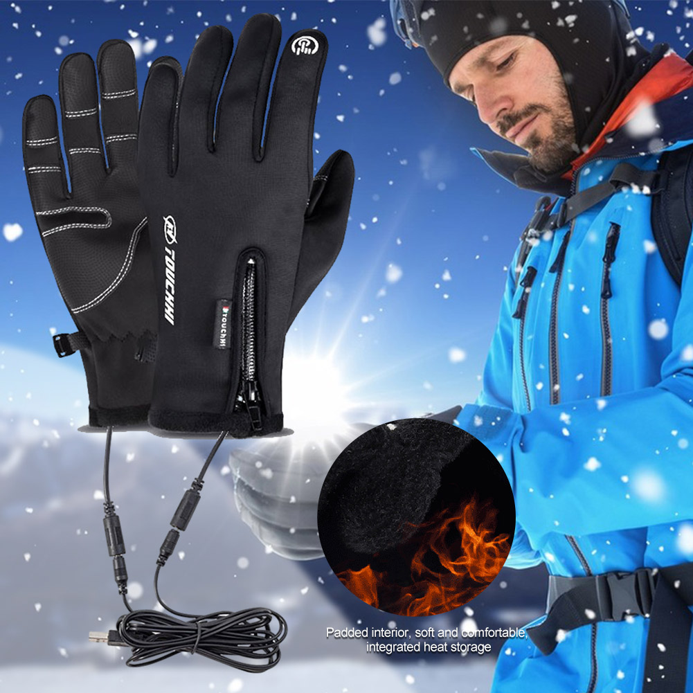 USB Touch Screen Gloves Winter - Heated Gloves Electric 评论和价格