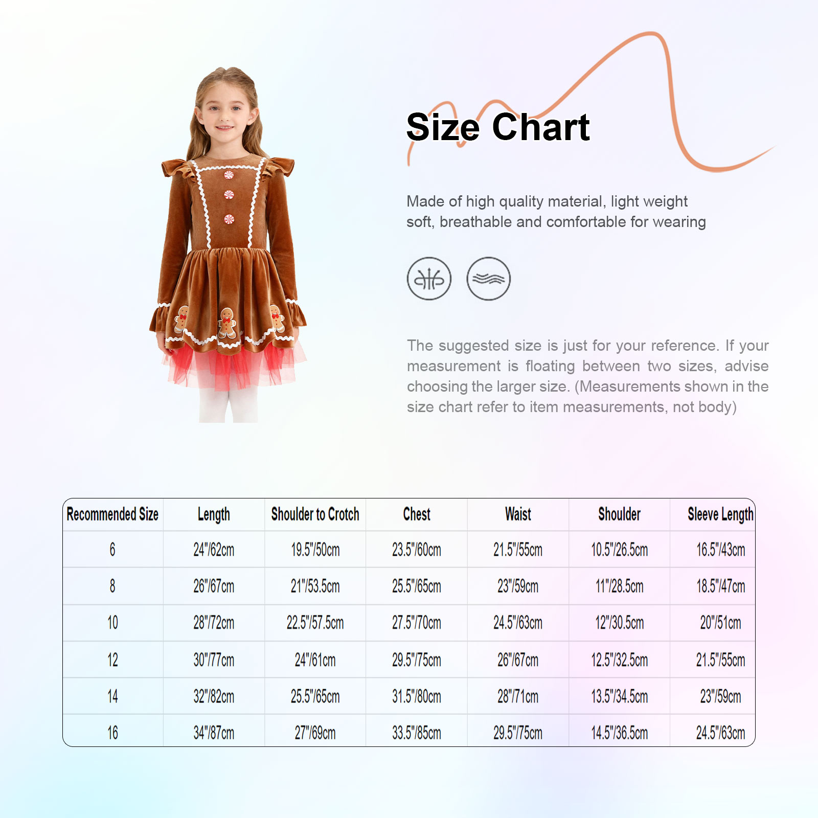 Girls Gingerbread Costume Cute - Winter Clothing Cute 评论和价格