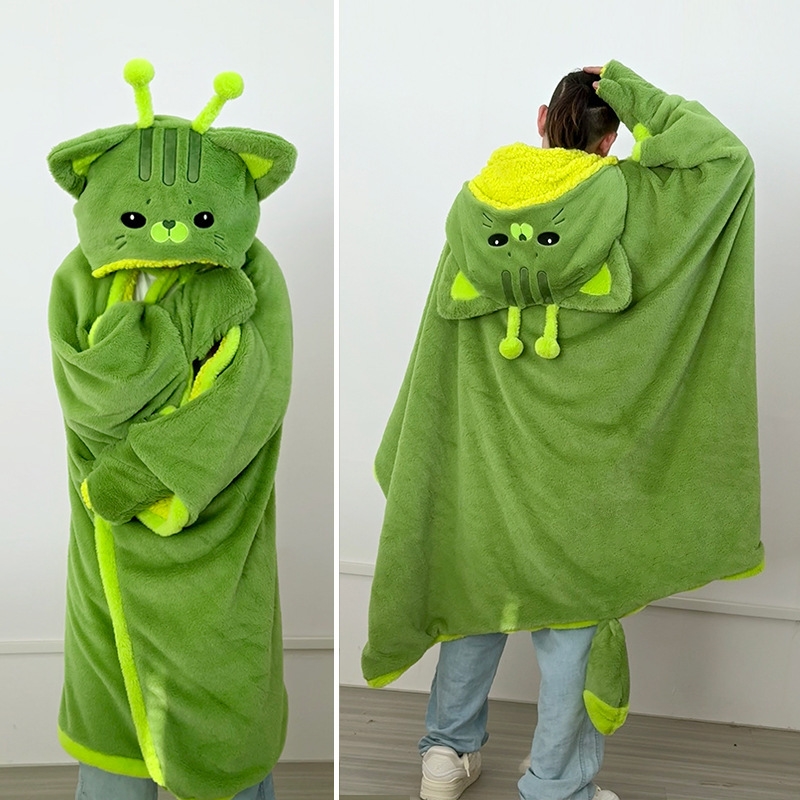 Cartoon Cute Alien Cat Hooded  - Winter Clothing Cute 评论和价格