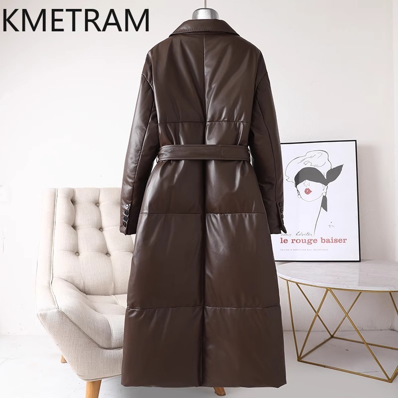 White Goose Down Genuine Leath - Puffer Jacket Women Down 评论和价格