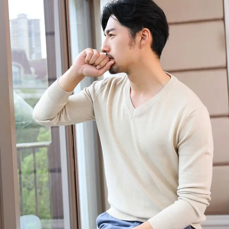 Man Clothes Pullovers Solid Co - Winter Clothing Colors 评论和价格